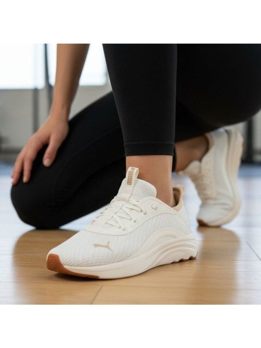 Puma 6 Women Sophia Evo Vital Sneakers Athletic Lace-up Shoes Activewear Cream